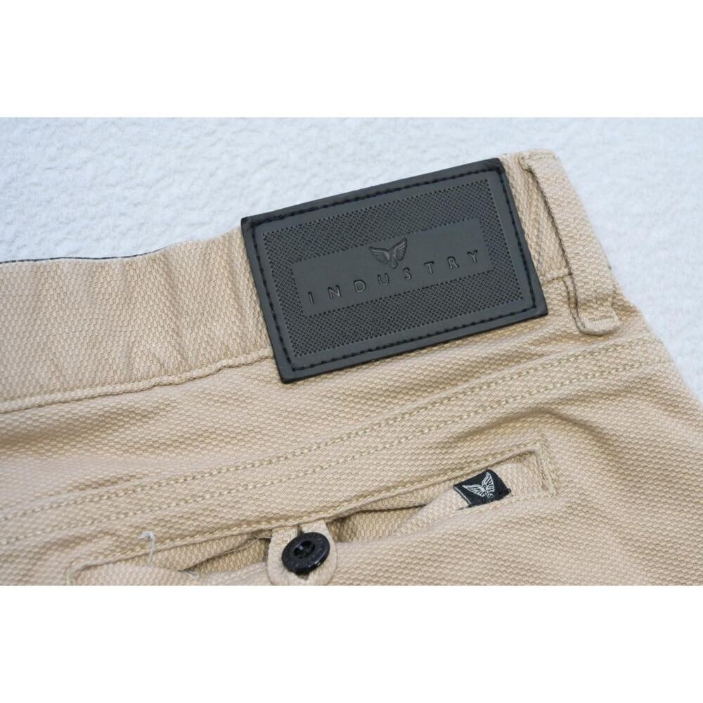 Industry Khaki Pants Slim Fit Stretch Beige Chinos Flat Casual Mens Size 32 x 30